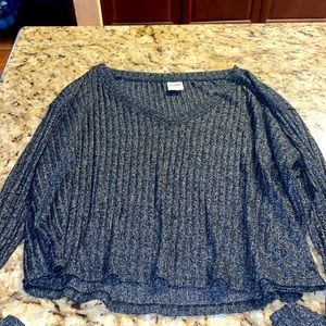 Heather gray long sleeve sweater